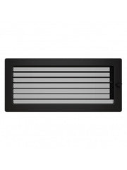Griglia di ventilazione per camino 17x37 nera con tapparelle avvolgibili