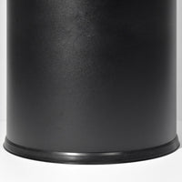 Cestino Gettacarte Ø38,5 cm in Metallo Nero Opaco 52L con Coperchio Girevole