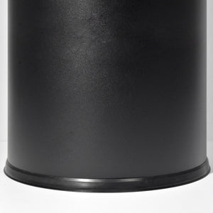 Cestino Gettacarte Ø38,5 cm in Metallo Nero Opaco 52L con Coperchio Girevole