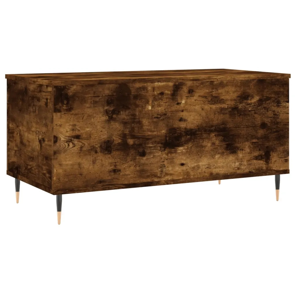 Tavolino da Salotto-Tavolino da soggiorno-Tavolo Rovere Fumo 90x44,5x45 cm Legno Multistrato 981159