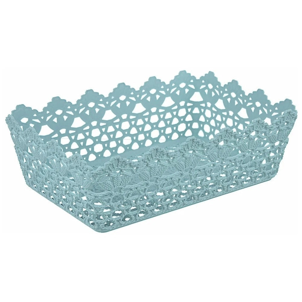 Trade Shop - Cestino Porta Tutto Oggetti Plastica Rettangolare 29.8x19.8x9.6cm Multiuso 79472 -
