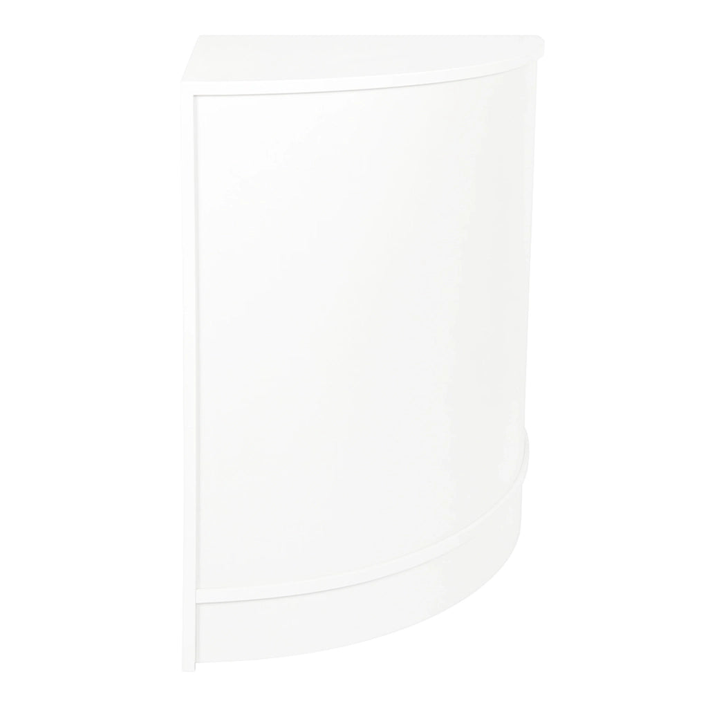 Bancone Angolare CM60 Bianco – MDF con 2 Ripiani Interni