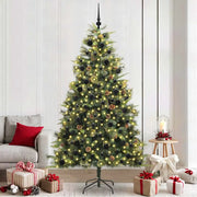 Albero di Natale artificiale pieghevole con coni Verde 240 cm 3395108