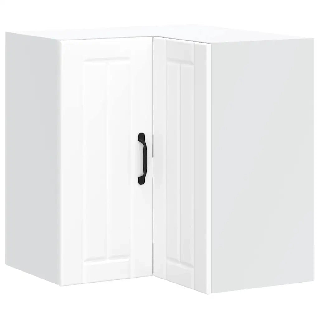 vidaXL Pensile da Cucina ad Angolo Lucca Bianco in Legno Multistrato