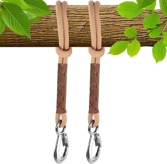 Attacco per oscillatori e alberi oscillante da 0,6 m con cavo regolabile e carabiner per oscillatori e hamacchi yoga - Lotto da 2