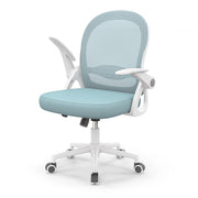 Sedia da ufficio-Sedia da ufficio in  con braccioli-Sedia ergonomica in rete traspirante-Altezza regolabile-Home Office-verde chiaro