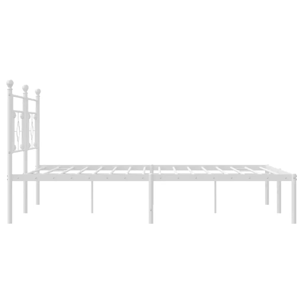 Giroletto con Testiera Metallo Bianco 183x213 cm 374393