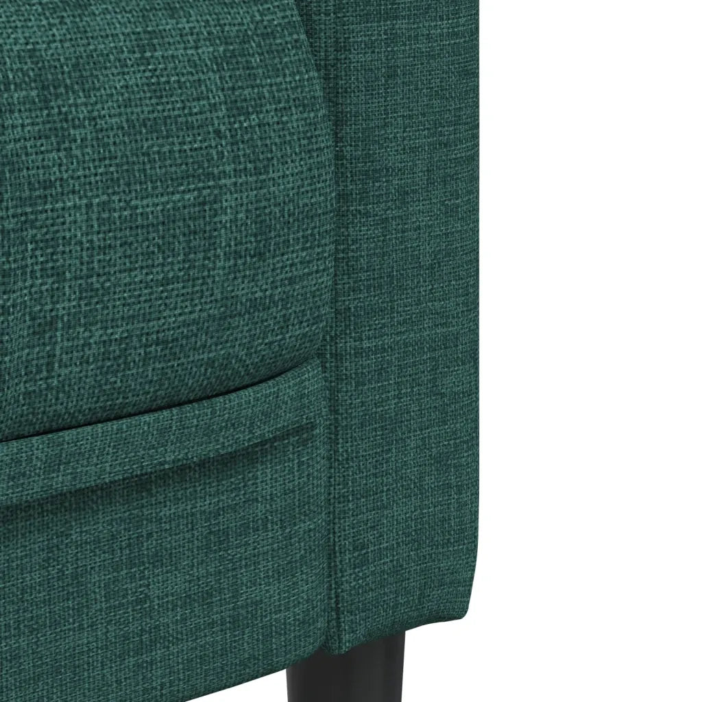 Divano a 2 Posti-Sofa 2 Posti Verde Scuro in Tessuto
