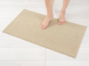 Matressa da bagno in cotone 100% antiscivolo, 51x86 cm, assorbente e veloce asciugatura, lavabile, beige
