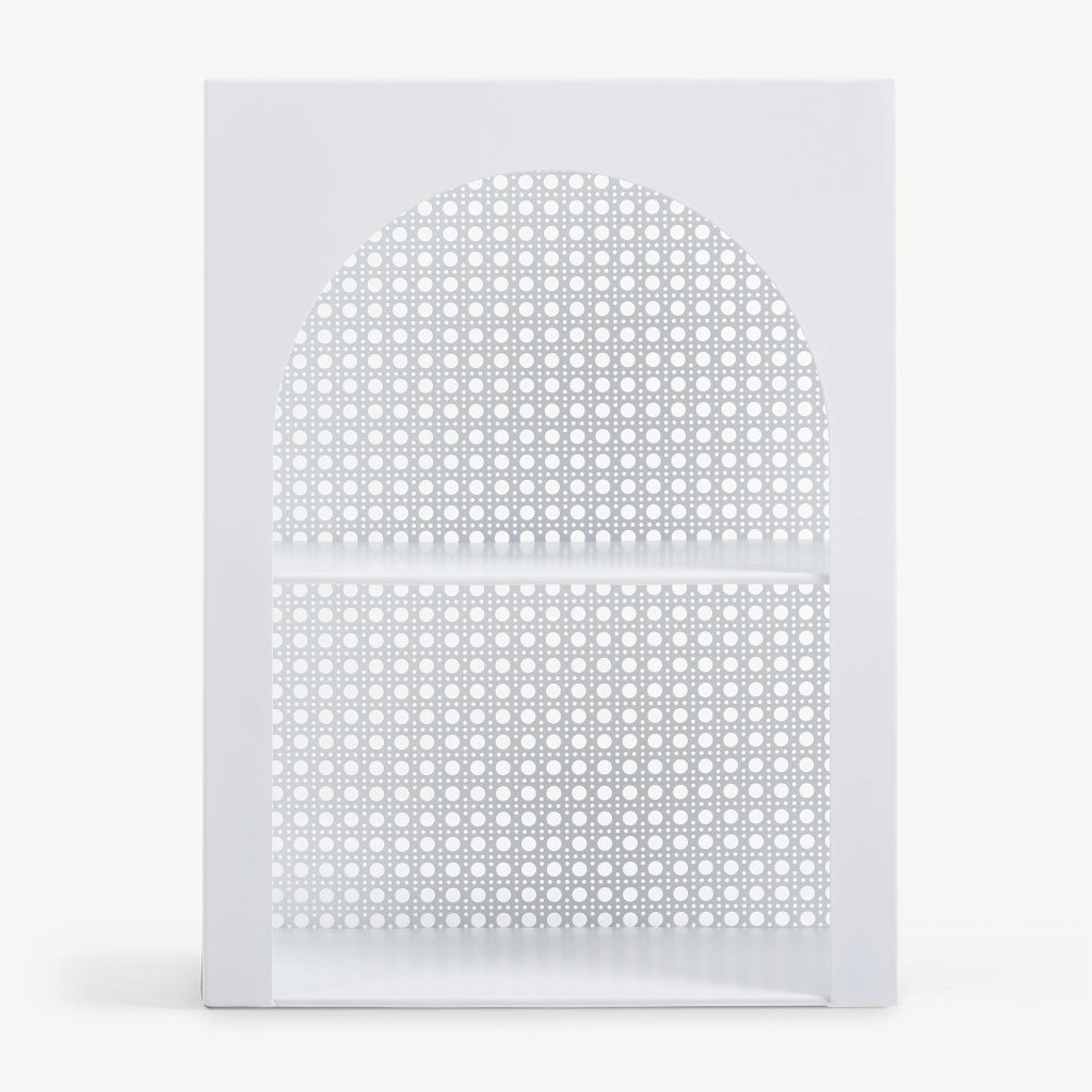 Scaffale da Parete Jäller Design Arcuato 40x30x13 cm Bianco [en.casa]