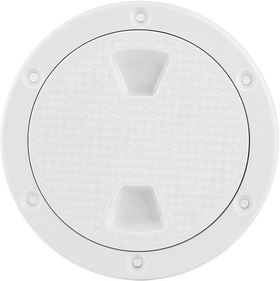 Piatto di copertura 4" circolare - resistente ai raggi UV - resistente alla corrosione - ABS di alta qualità - duraturo - protezione per l'apertura di ispezione della barca - coperchio di ispezione
