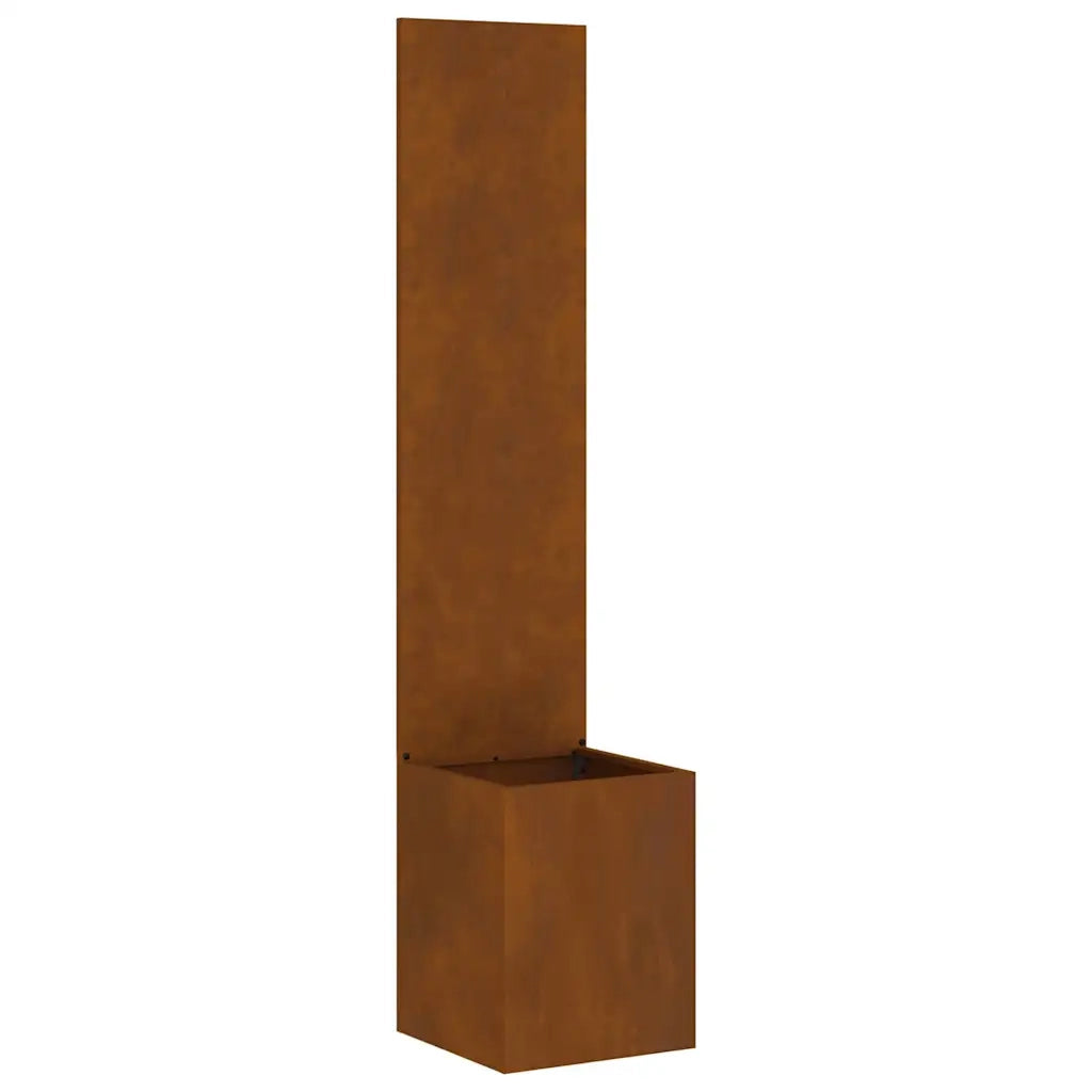 vidaXL Vaso da Giardino con Pannello Decorativo Ruggine 32 x 140 cm