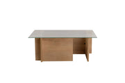 Tavolino in vetro "Vetrino" 105 x 65 x 40 cm - Rovere miele