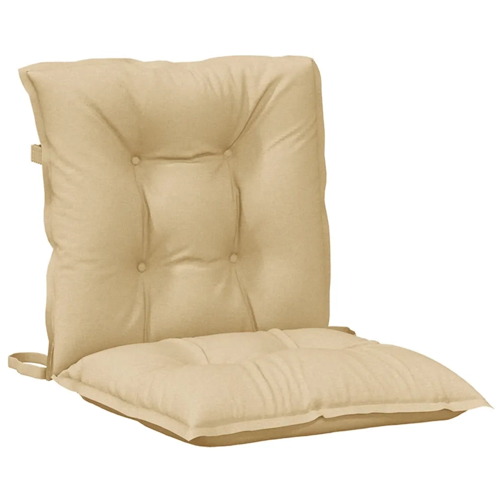 Cuscini Sedia Schiena Bassa 4 pz Beige MÃ©lange 100x50x7 Tessuto