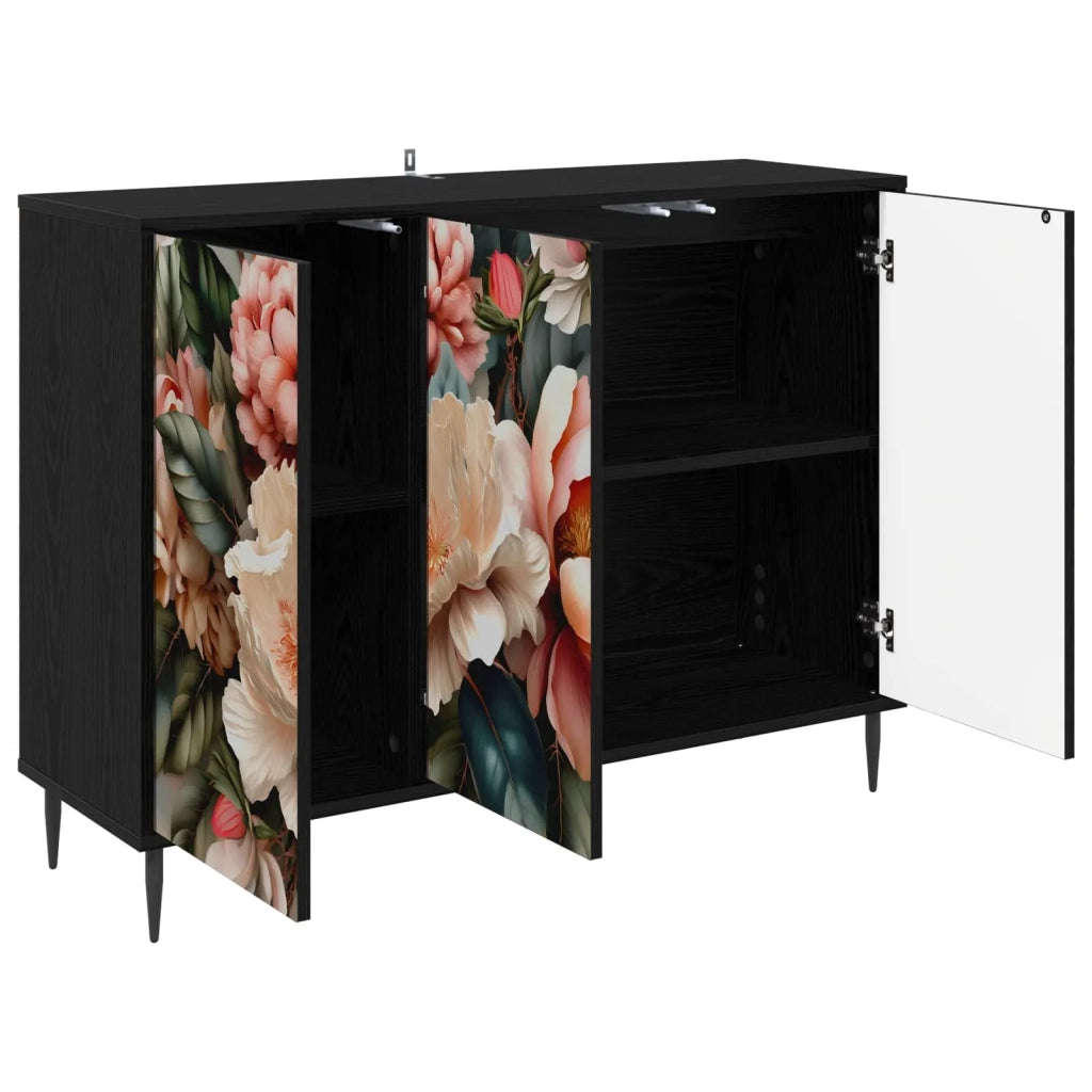Credenza BORNE Rovere Nero 102 x 33 x 76 cm 8006976