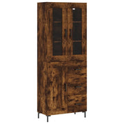 Credenza | Madia | Buffet da pranzo | Armadio da pranzo Rovere Fumo 69,5x34x180 cm in Legno Multistrato