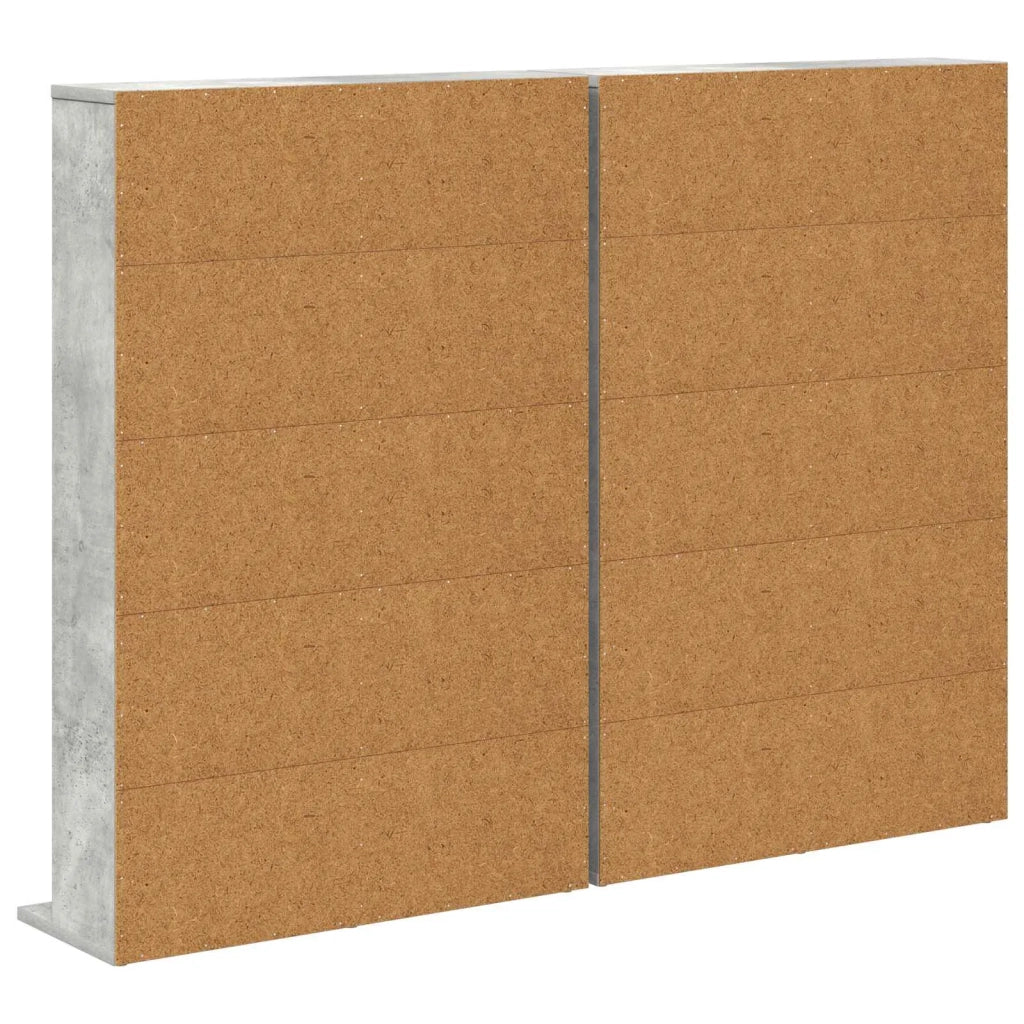 Mobile per CD 2 pz Grigio Cemento 65 x 23,5 x 97,5 cm 8012681