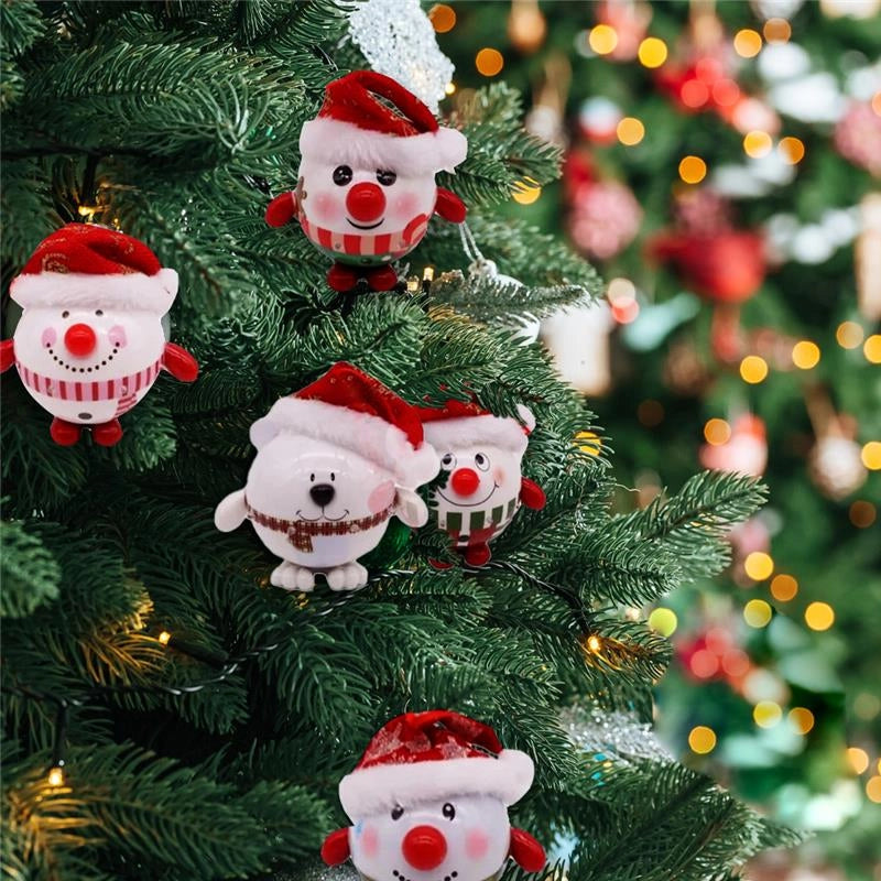 MA MAISON SET 3 PALLINE LUMINOSE NATALIZIE PER ALBERO DI NATALE SFERA SMILE CON 5 LED MISURA 8 CM PERSONAGGI ASSORTITI
