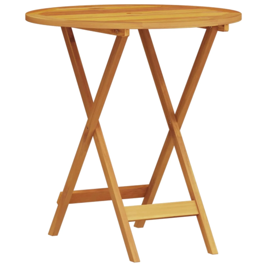 Set Bistro Pieghevole 3 pcs Marrone Legno di Acacia Massello 3375694