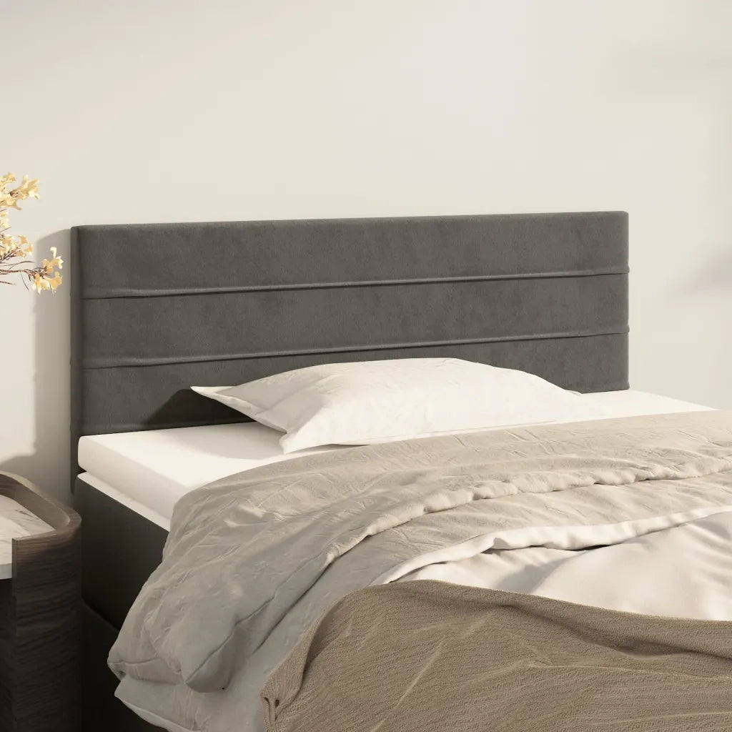 Testiera | Testata Grigio Scuro 90x5x78/88 cm in Velluto