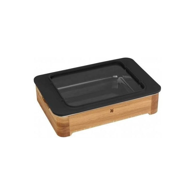 WMF 05.0230.5291 Fusiontec Pirofila casseruola in ceramica resistente fino a 450 °C con cornice in legno di rovere colore Nero