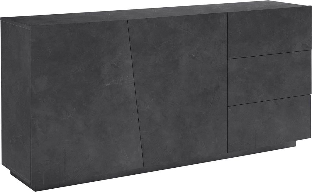 Credenza 2 Ante + 3 Cassetti 180x43x86 cm Vega Ardesia