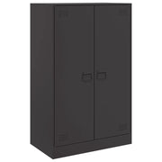 Credenza | Madia | Buffet da pranzo | Armadio da pranzo Nera 67x39x107 cm in Acciaio