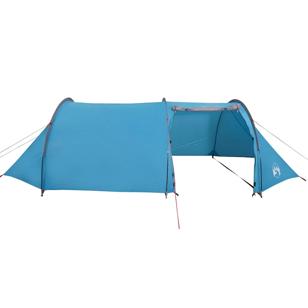 Tenda da Campeggio a Tunnel per 4 Persone Blu Impermeabile 94395