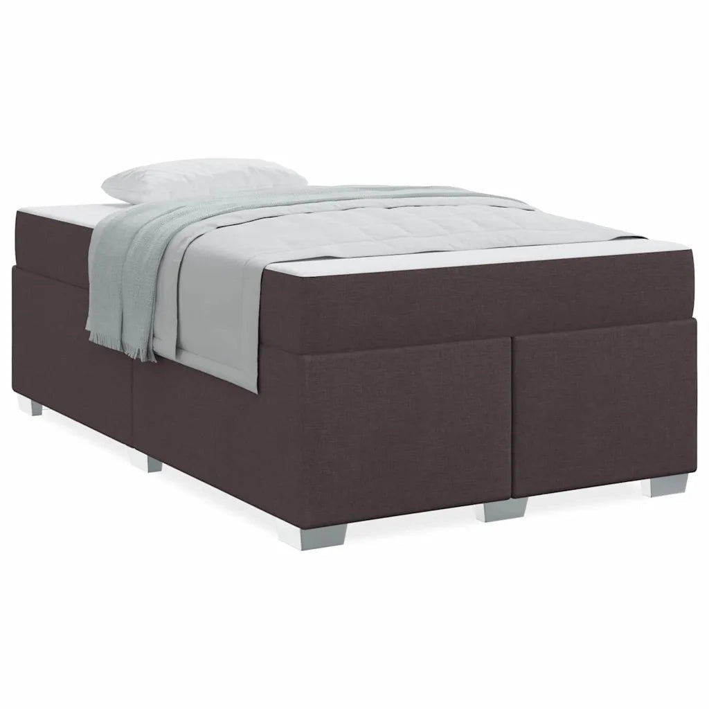 vidaXL Struttura del letto Marrone scuro 120 x 200 cm Tessuto