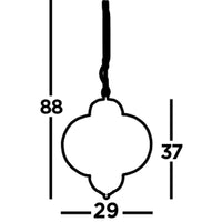 Sospensione Contemporanea Traforo Acciaio Cromo 1 Luce E27