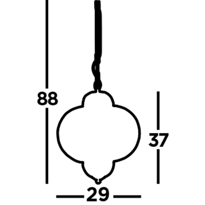 Sospensione Contemporanea Traforo Acciaio Cromo 1 Luce E27