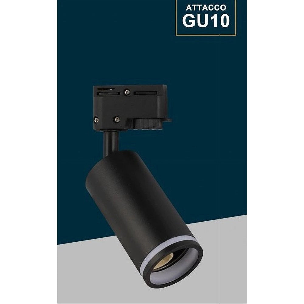 Trade Shop - Lampada Portafaretto Cilindrico Per Binario Monofase Orientabile Attacco Gu10 194c -