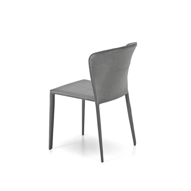 Set 4 Sedie 49x56xH82 cm in Similcuoio Break Grigio Chiaro