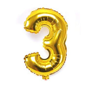 Trade Shop - Palloncino Numero 3 Oro 35cm Elio Decorazione Compleanno Party Festa -