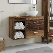 Set di mobili per il bagno 2 pcs Legno antico 3403870
