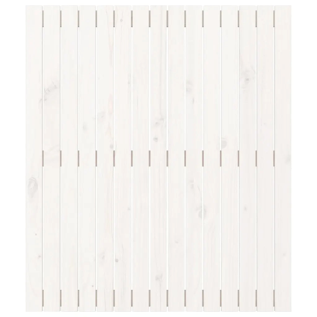 Testiera da Parete Bianca 95,5x3x110 cm Legno Massello di Pino 824934