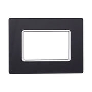 Placca In Vetro Serie Solar 3P Colore Acciaio Scuro Compatibile Con Bticino Matix