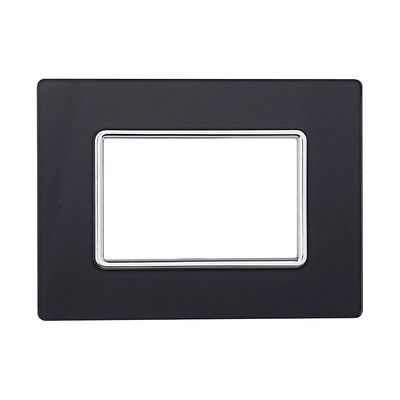 Placca In Vetro Serie Solar 3P Colore Acciaio Scuro Compatibile Con Bticino Matix