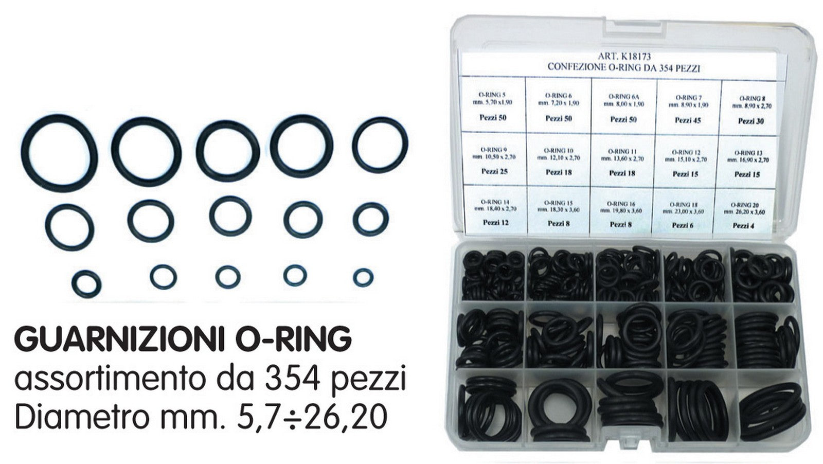 cassetta o-ring mista pz.354 cod:ferx.9222
