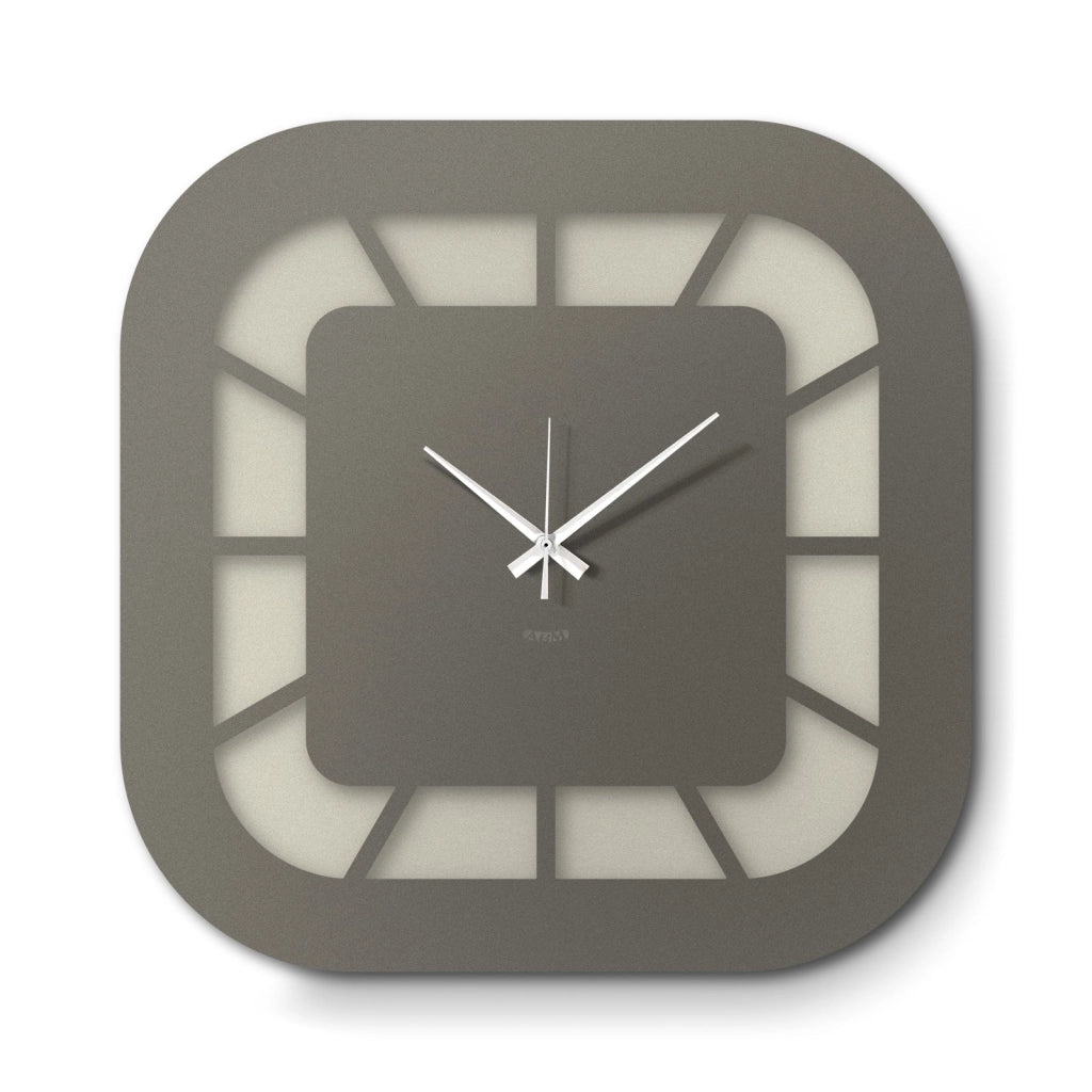 Orologio da parete minimal Exo Avorio,fango