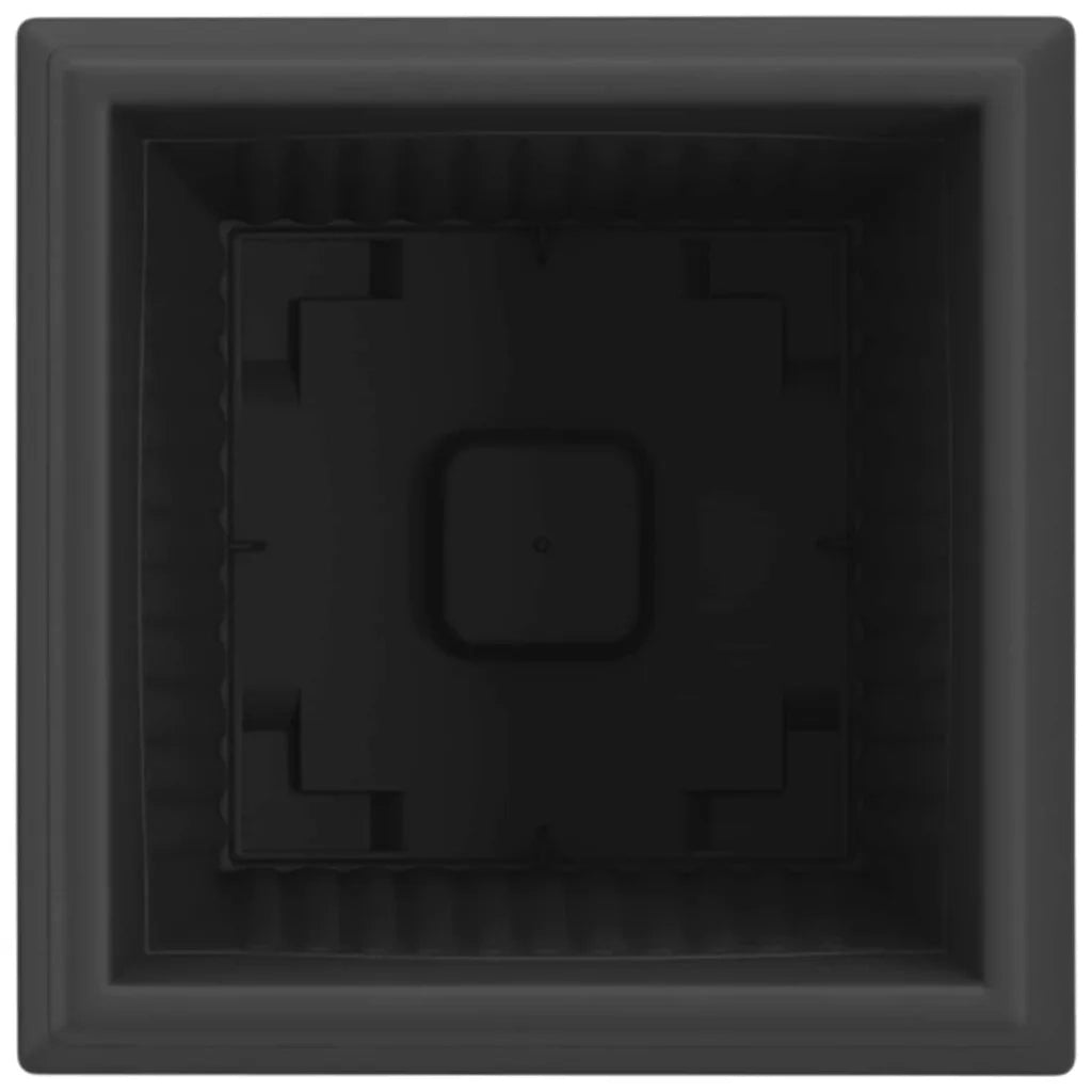 Vaso quadrato per fiori 6 pcs Nero 20 x 20 x 16 cm Plastica 42020335