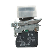 Pulsante di comando nero con cappuccio protettivo 22 mm, 1NO, TB4-BP21, IP65 Breckner Germany