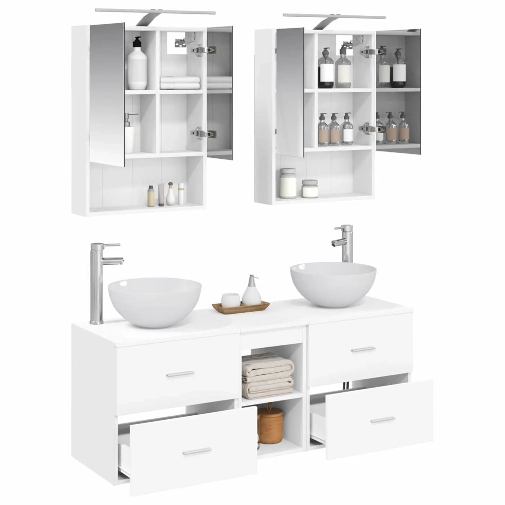 Set di mobili per il bagno 5 pcs Bianco 3406719