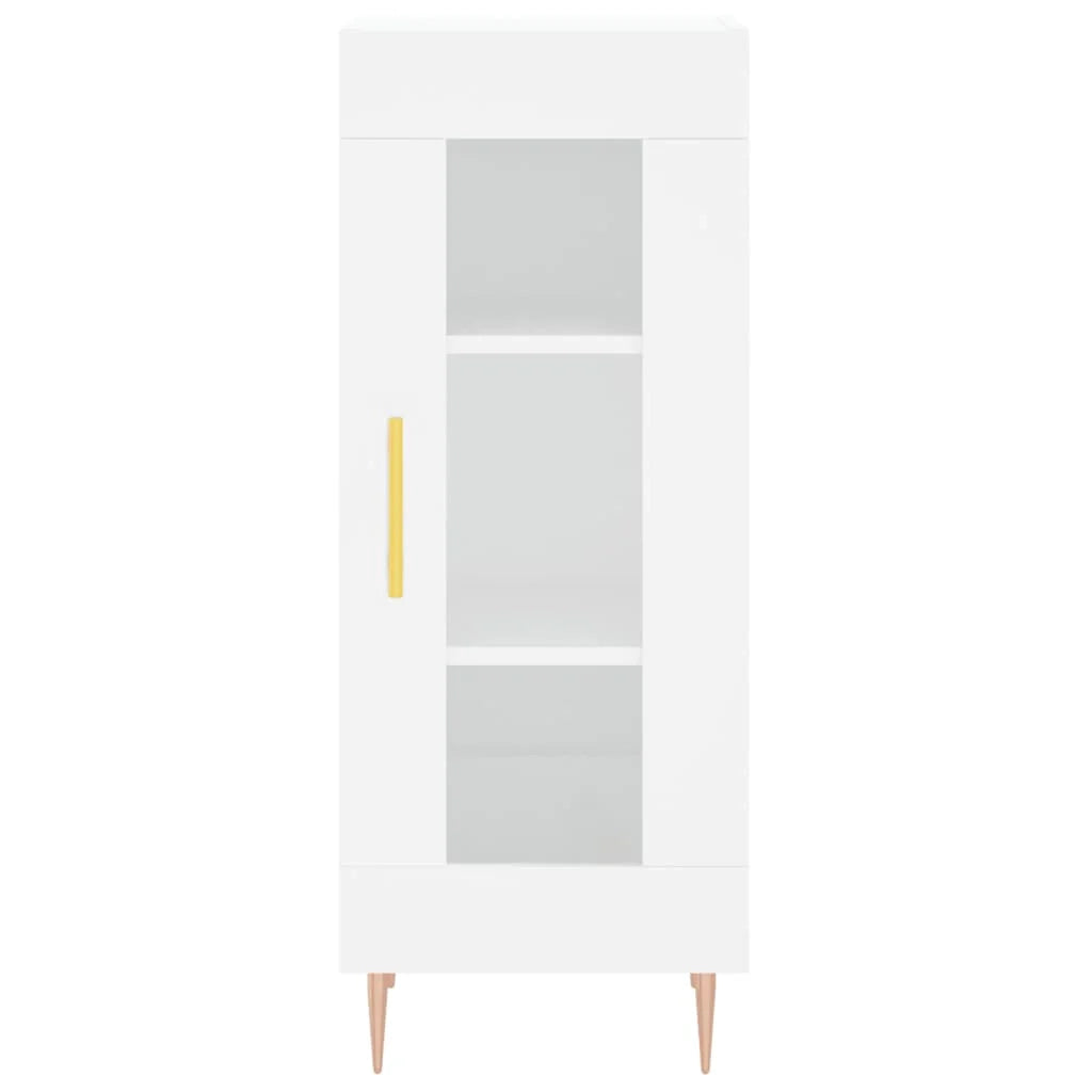 Buffet credenza cassettiera mobiletto mobile contenitore organizer per cucina soggiorno salotto alto 34,5 x 34 x 180 cm legno ingegnerizzato bianco 02_0032375