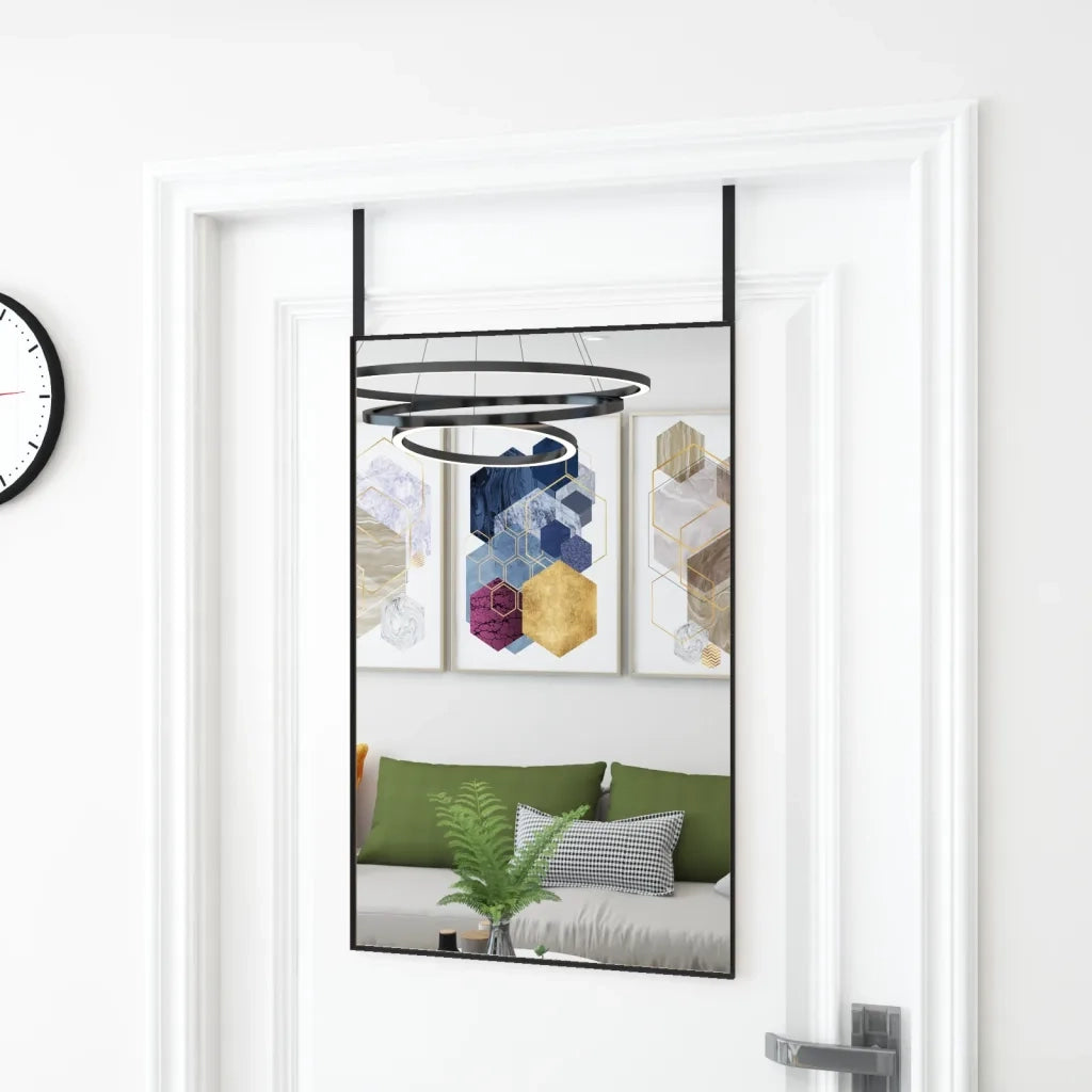 Specchio da Porta Nero 50x80 cm in Vetro e Alluminio cod mxl 50429