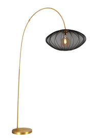 Lampada da terra ad arco CORINA 1xE27 nero/oro Lucide