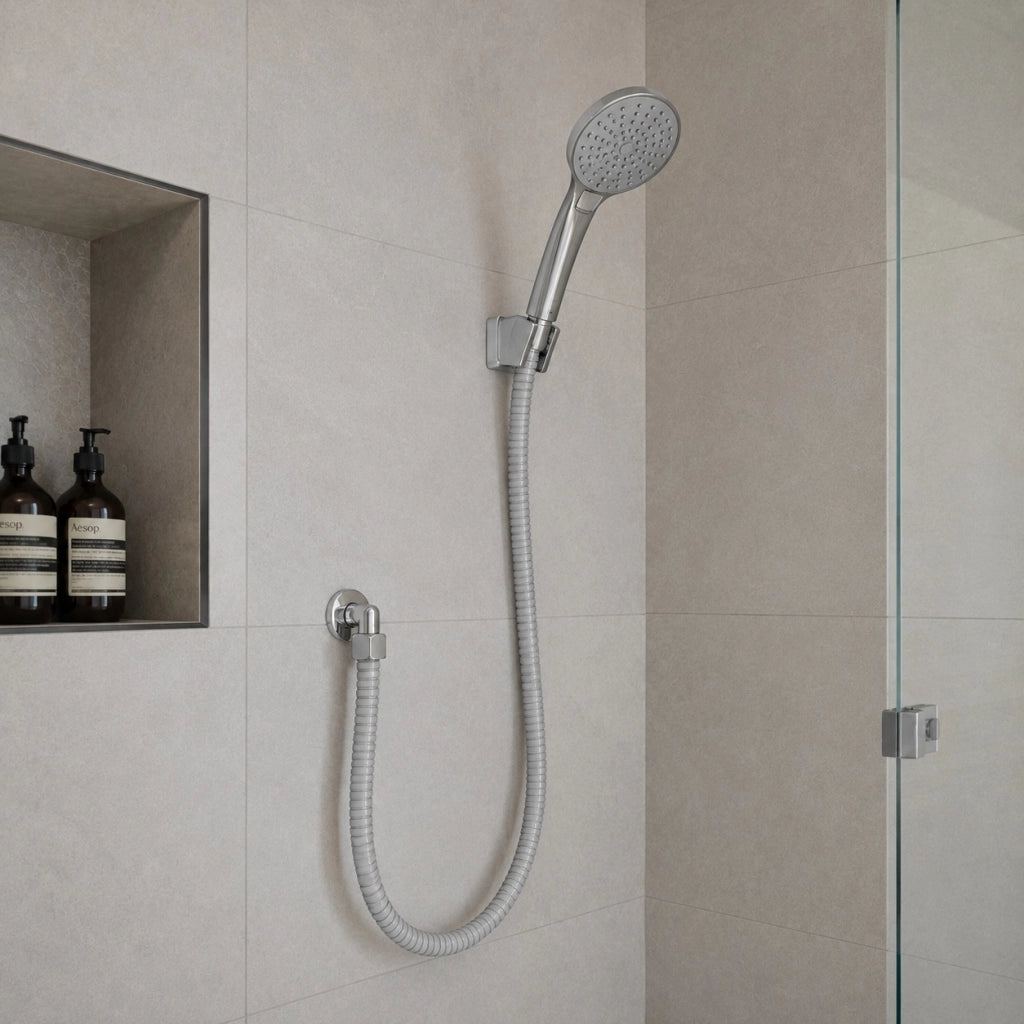 Flessibile Doccia 150 cm Attacco 1/2" Disponibile in Colore Bianco o Nero Bianco