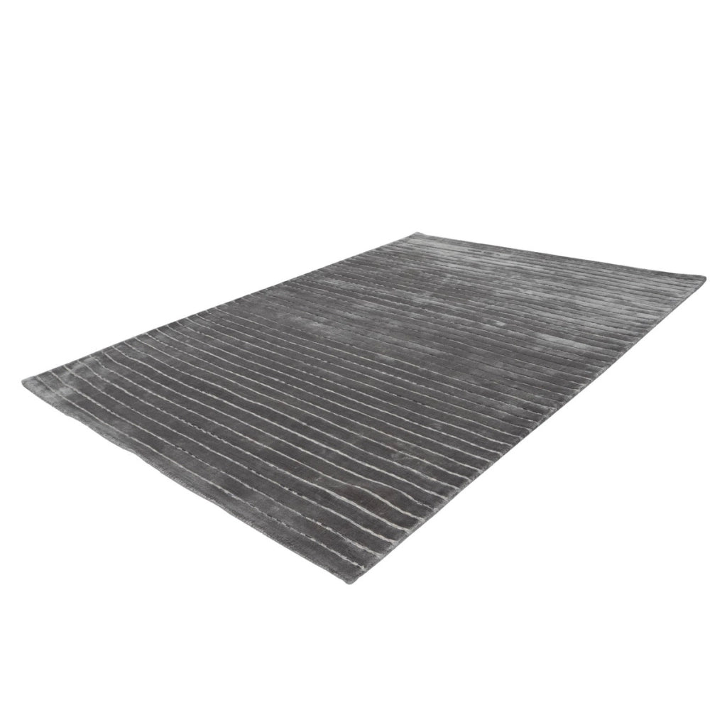 Tappeto Prime 100 in viscosa e lana argento 200x290 cm