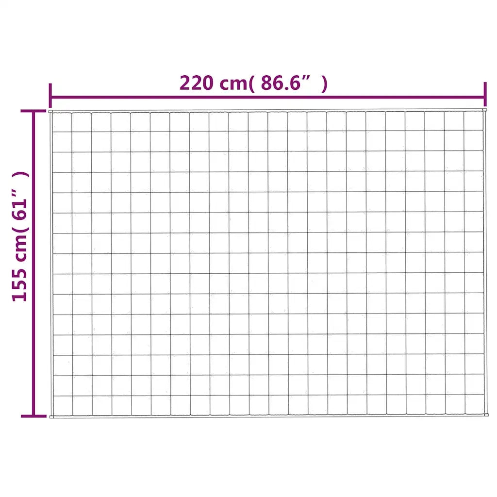 Coperta Ponderata Grigia 155x220 cm 11 kg Tessuto 350777