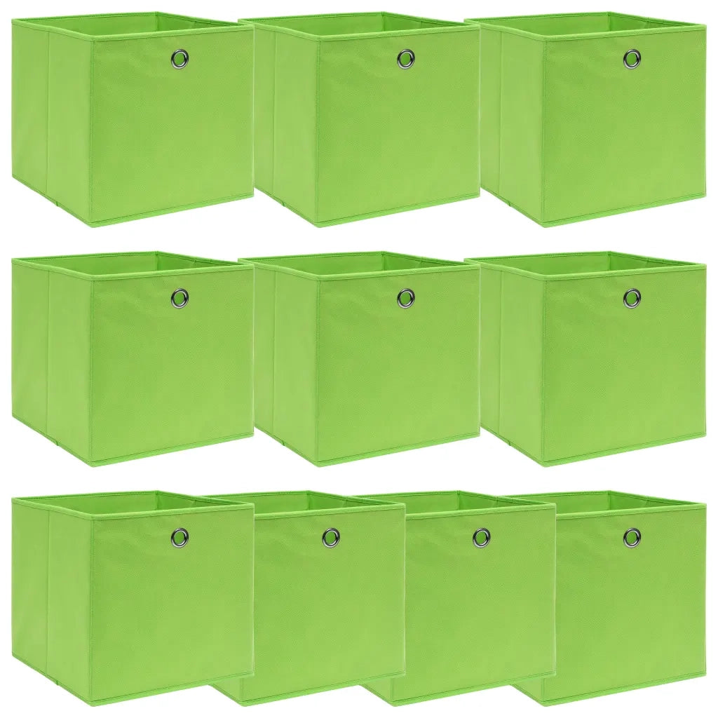 Scatole 10 pz Verdi 32x32x32 cm in Tessuto cod mxl 49781